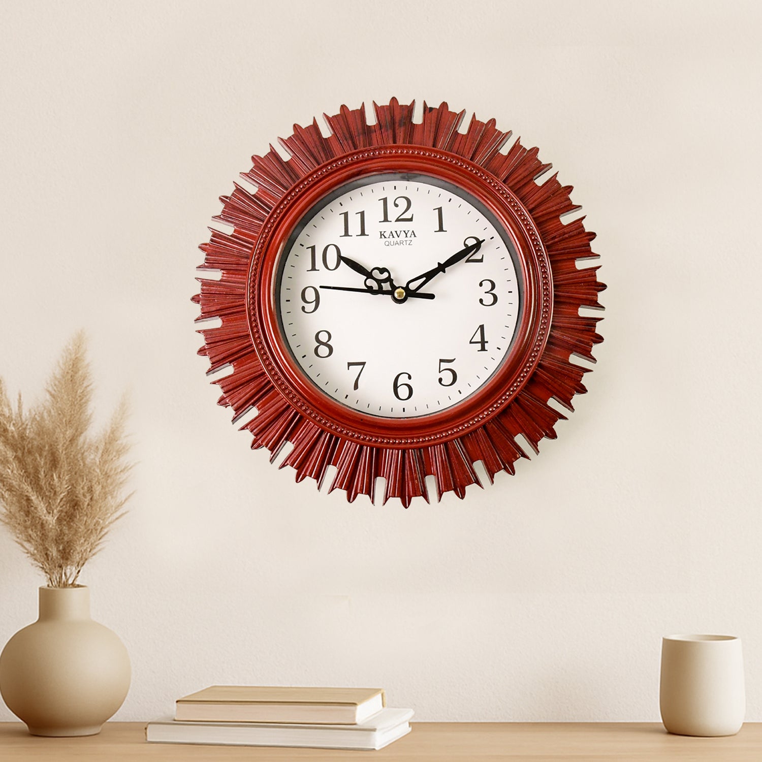 4918 Wooden Look Designer Wall Clock Plastic Decorative Latest Wall Clock Battery Operated Round Easy To Read For Roomhomekitchenbedroomofficeschool 4918 Wooden Look Designer Wall Clock Plastic Decorative Latest Wall Clock Battery Operated Round Easy To Read For Roomhomekitchenbedroomofficeschool